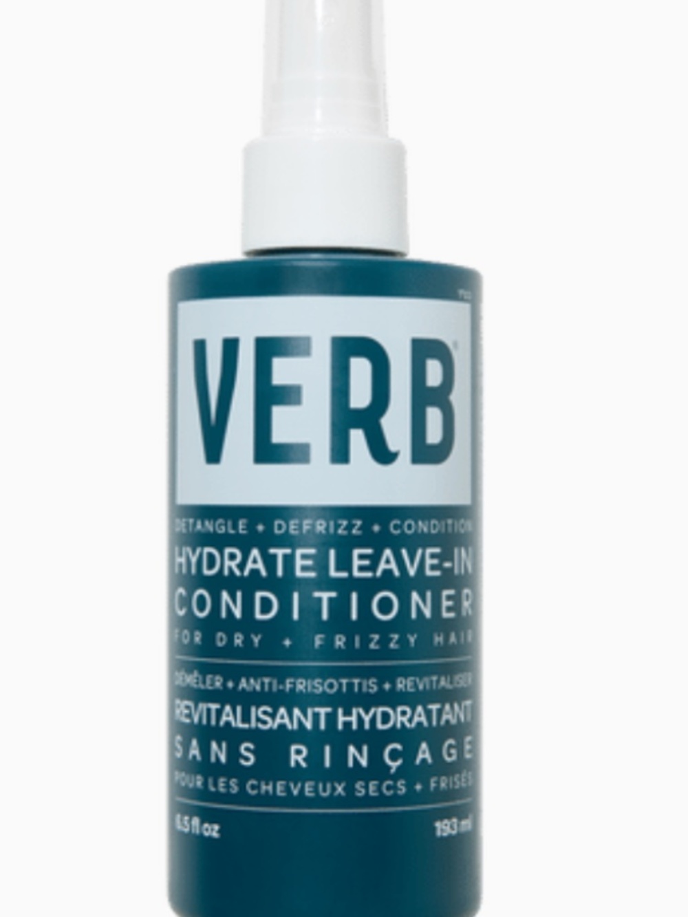 VERB Hydrate Leave-In Conditioner 6.5oz Dry Frizzy Hair Smooth Detangle Nourish